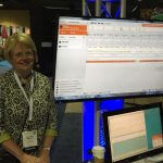 Dr. Emily Hamilton at the PeriGen AWHONN Booth