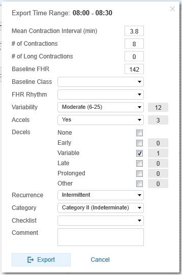Alternative Export Dialogue Box